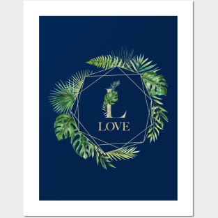 Tropical Wreath Love Posters and Art